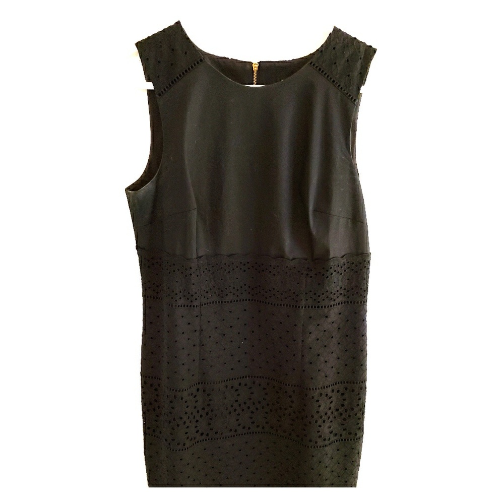 Dark Navy Midi with eyelet detail